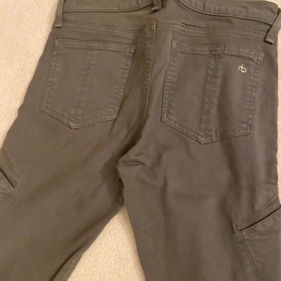 Rag & Bone jodhpurs jeans in olive green, size 28 - Picture 3 of 7